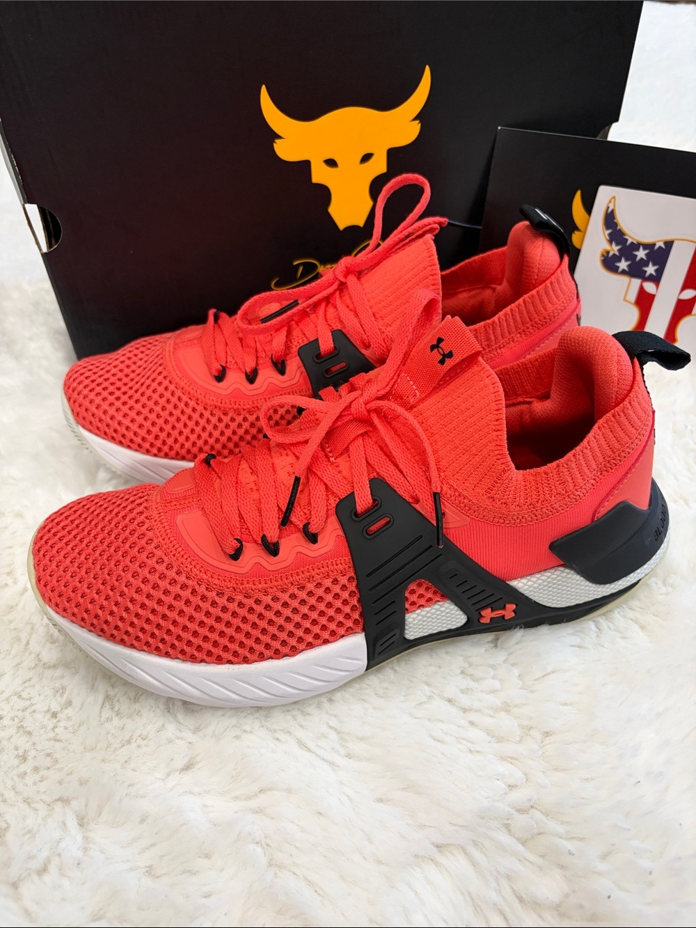 Under Armour Women ,Size 9.5,Bright Red Mesh Athletic Sneakers